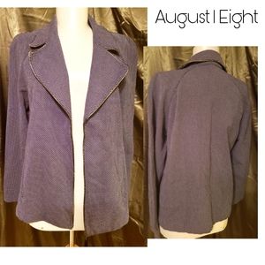 August 1 Eight (Letote) lthr trim jacket. Sz Med